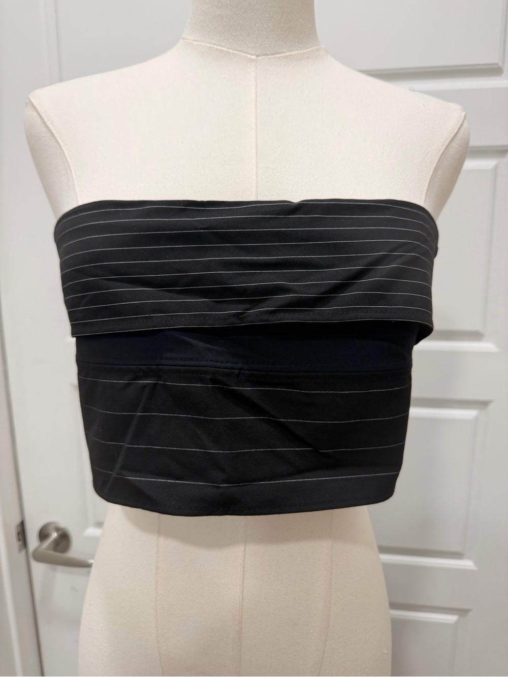 ZARA STRAPLESS MULTI-POSITIONAL TIE CROP TOP - Picture 8 of 10